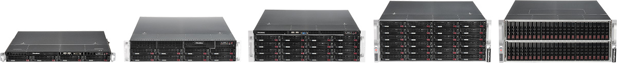 Several Broadberry CyberStore Storage Servers